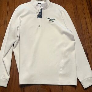 White Quarter-Zip Philadelphia Eagles Cutter and Buck XL shirt